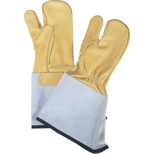 3-Finger Gloves, Medium, Grain Cowhide Palm Auto Electric Service Ltd.