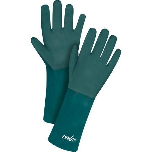 Gants verts &agrave; double enduit, 14" lo, PVC, Doublure en Jersey de coton, 70 mils Auto Electric Service Ltd.