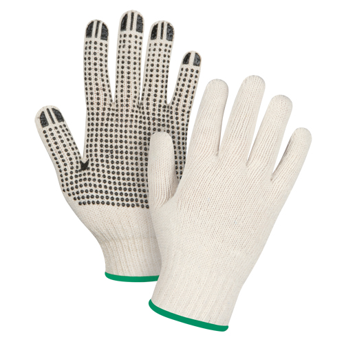 Gants l&eacute;gers tricot&eacute;s &agrave; pois, Poly/coton, Un c&ocirc;t&eacute;, Calibre 7, Moyen Auto Electric Service Ltd.