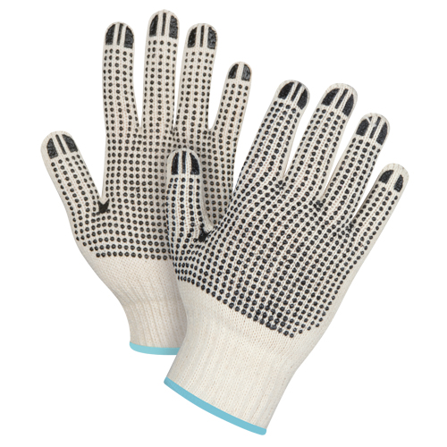 Gants tricot&eacute;s de poids lourd &agrave; deux c&ocirc;t&eacute;s avec pois, Poly/coton, Deux c&ocirc;t&eacute;s, Calibre 7, T-Grand Auto Electric Service Ltd.