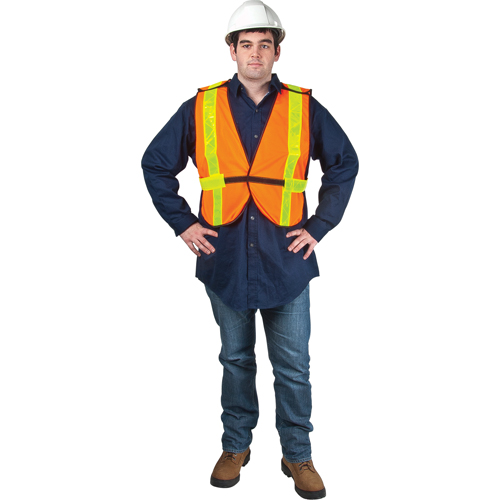 Veste de s&eacute;curit&eacute; d'usage standard, Orange haute visibilit&eacute;, Moyen, Polyester Auto Electric Service Ltd.