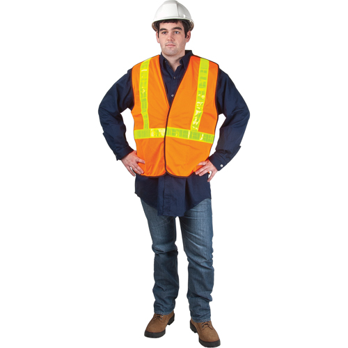5-Point Tear-Away Traffic Safety Vest, High Visibility Orange, Medium, Polyester Auto Electric Service Ltd.