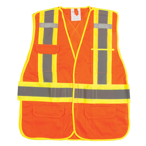 CSA Compliant High Visibility Surveyor Vest, High Visibility Orange, Medium, Polyester Auto Electric Service Ltd.