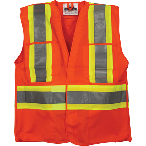 Traffic Safety Vest, High Visibility Orange, Medium/Small, Polyester Auto Electric Service Ltd.