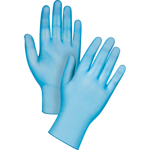 Gants jetables de calibre m&eacute;dical, Petit, Vinyle, 4,5 mils, Sans poudre, Bleu, Classe 2 Auto Electric Service Ltd.