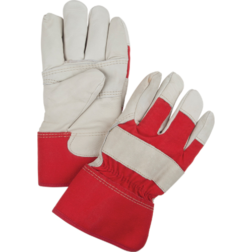 Gants d'ajusteur rouge & blanc doubl&eacute;s pour l'hiver, Grand, Paume en Cuir fleur de vache, Doublure en Boa Auto Electric Service Ltd.