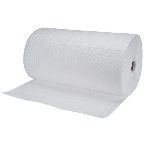 Industrial-Grade Fine Fibre Sorbent Rolls, Heavyweight, 150' L x 30" W, 70 gal. Absorbancy Auto Electric Service Ltd.