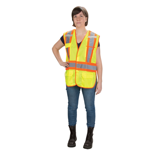 CSA Compliant High Visibility Surveyor Vest, High Visibility Lime-Yellow, Medium, Polyester Auto Electric Service Ltd.