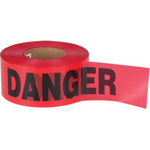 "Danger" Barricade Tape, Bilingual, 3" W x 1000' L, 1.5 mils, Black on Red Auto Electric Service Ltd.