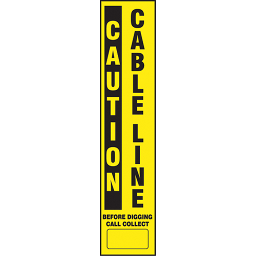 D&eacute;calcomanies pour piquet flexible de marquage - Caution Cable Line Auto Electric Service Ltd.