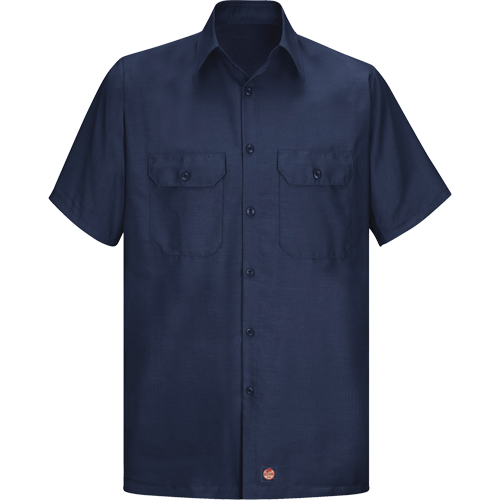 Short Sleeve Ripstop Shirt, Men's, Large (Tall), Navy Blue Auto Electric Service Ltd.