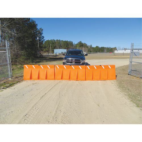 Traffic Barriers, Water-Filled, 62.25" L x 24" H, Orange Auto Electric Service Ltd.