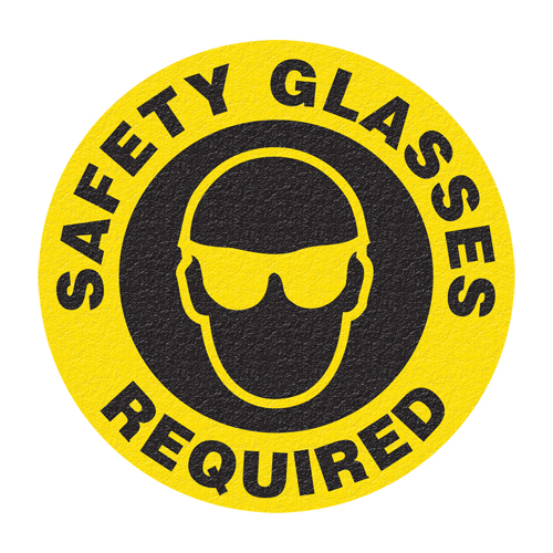 "Safety Glasses" Floor Sign, Adhesive, English with Pictogram Auto Electric Service Ltd.