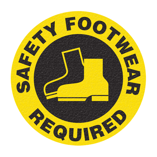 "Safety Footwear" Floor Sign, Adhesive, English with Pictogram Auto Electric Service Ltd.