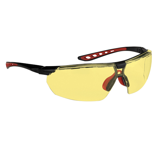 Lunettes de s&eacute;curit&eacute; s&eacute;rie Falcon Dynamic, Lentille Ambr&eacute;e, Antibu&eacute;e, ANSI Z87+/R&eacute;pond ou surpasse la norme CSA Z94.3 Auto Electric Service Ltd.