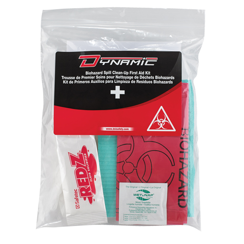 Trousse de premiers soins pour nettoyage de biorisques Dynamic, Dispositif m&eacute;dical Classe 1, Sac en plastique refermable Auto Electric Service Ltd.