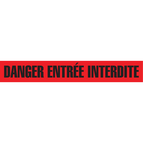 Barricade Tape, French, 3" W x 1000' L, 3 mils, Black on Red Auto Electric Service Ltd.