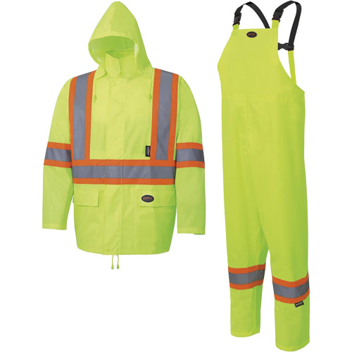 5619 Habit de pluie Oxford 150D, Polyester, 2T-Grand, Jaune lime haute visibilit&eacute; Auto Electric Service Ltd.