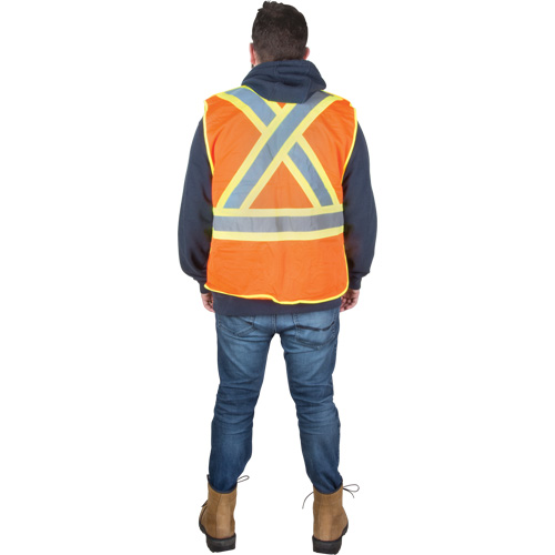 Flame-Resistant Surveyor Vest, High Visibility Orange, Medium, Polyester Auto Electric Service Ltd.