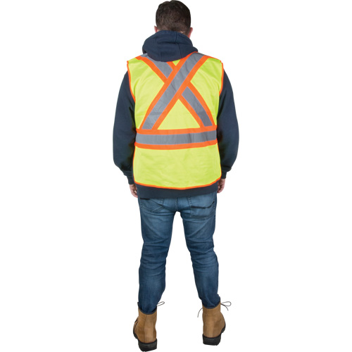 Flame-Resistant Surveyor Vest, High Visibility Lime-Yellow, Medium, Polyester Auto Electric Service Ltd.
