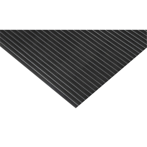 Wide-Ribbed Matting, Wiper, 3' x 75' x 1/8", Black Auto Electric Service Ltd.