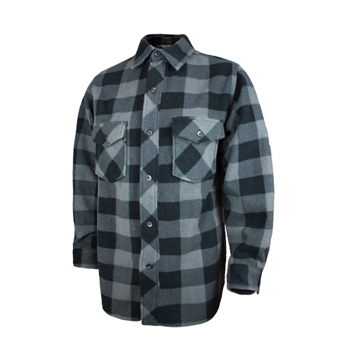 Chemise &agrave; carreaux en molleton solaire, Hommes, Grand, Gris Auto Electric Service Ltd.