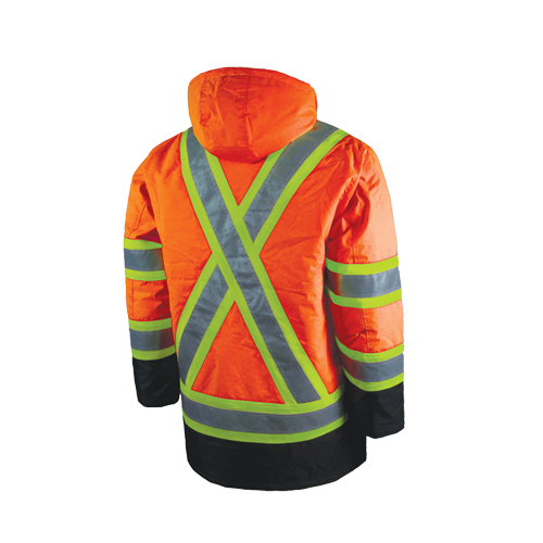 Lined Safety Parka, High Visibility Orange, Large Auto Electric Service Ltd.
