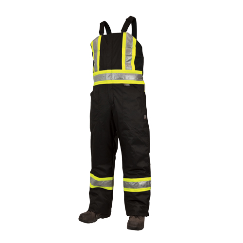 Salopettes de s&eacute;curit&eacute; doubl&eacute;e, Polyester/Polyur&eacute;thane, Grand, Noir Auto Electric Service Ltd.