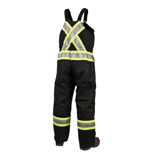 Salopettes de s&eacute;curit&eacute; doubl&eacute;e, Polyester/Polyur&eacute;thane, Grand, Noir Auto Electric Service Ltd.