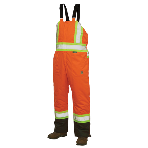 Salopettes de s&eacute;curit&eacute; doubl&eacute;e, Polyester/Polyur&eacute;thane, Grand, Orange haute visibilit&eacute; Auto Electric Service Ltd.