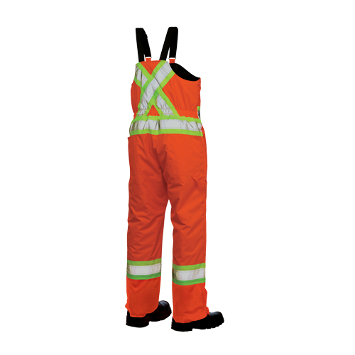 Salopettes de s&eacute;curit&eacute; doubl&eacute;e, Polyester/Polyur&eacute;thane, Grand, Orange haute visibilit&eacute; Auto Electric Service Ltd.