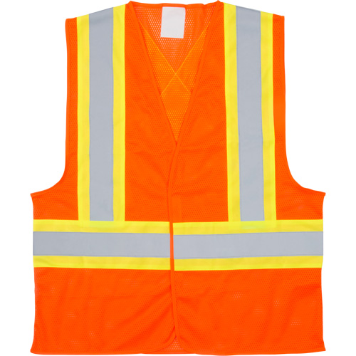 Traffic Safety Vest, High Visibility Orange, Medium, Polyester Auto Electric Service Ltd.