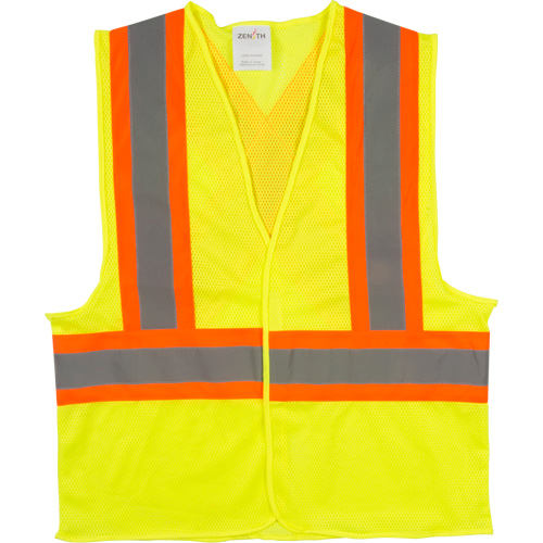 Traffic Safety Vest, High Visibility Lime-Yellow, X-Large, Polyester Auto Electric Service Ltd.