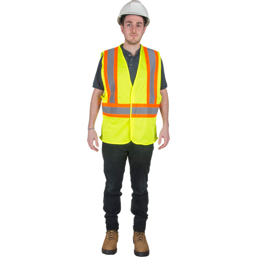 Traffic Safety Vest, High Visibility Lime-Yellow, X-Large, Polyester Auto Electric Service Ltd.