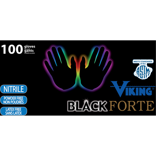 34605 Forte Disposable Gloves, Small, Nitrile, 6-mil, Powder-Free, Black Auto Electric Service Ltd.