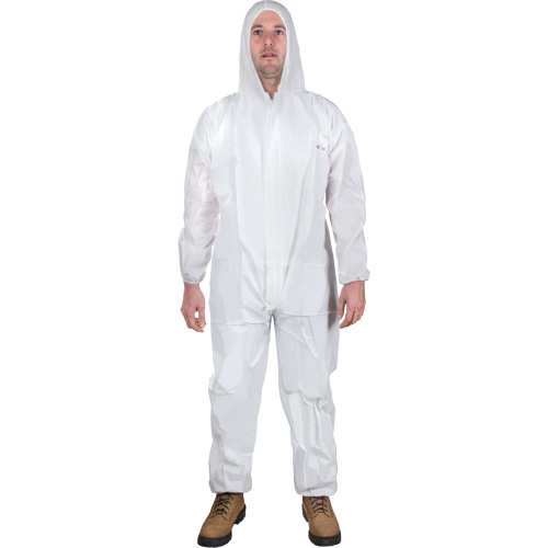 Hooded Coveralls, Medium, White, SMS Auto Electric Service Ltd.