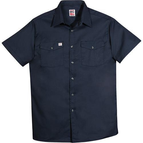 Chemise de travail &agrave; manches courtes en tissu crois&eacute;, Hommes, 4T-Grand, Bleu marine Auto Electric Service Ltd.