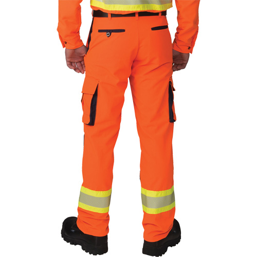 Pantalons cargo haute visibilit&eacute; antid&eacute;chirure, Polyester, 28, Orange haute visibilit&eacute; Auto Electric Service Ltd.