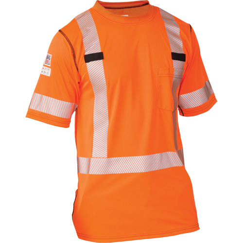 Polartec&reg; Power Grid&reg; High Visibility Short Sleeved T-Shirt, Polyester, 2X-Large, Orange Auto Electric Service Ltd.