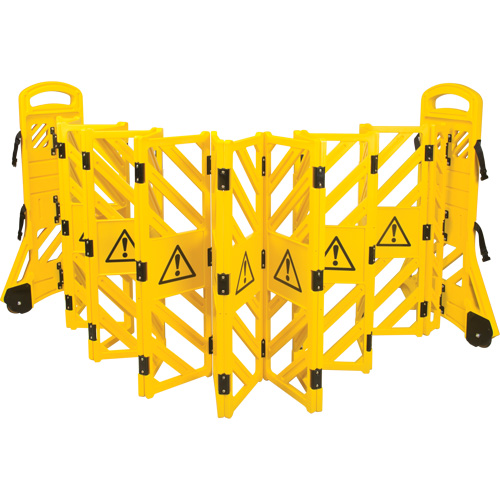 Portable Mobile Barrier, 40" H x 13' L, Yellow Auto Electric Service Ltd.