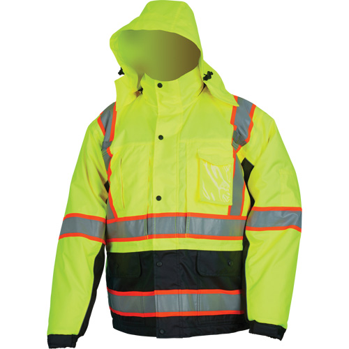 Veste isol&eacute;e haute visibilit&eacute;, Polyester/Polyur&eacute;thane, Jaune lime haute visibilit&eacute;, Petit Auto Electric Service Ltd.