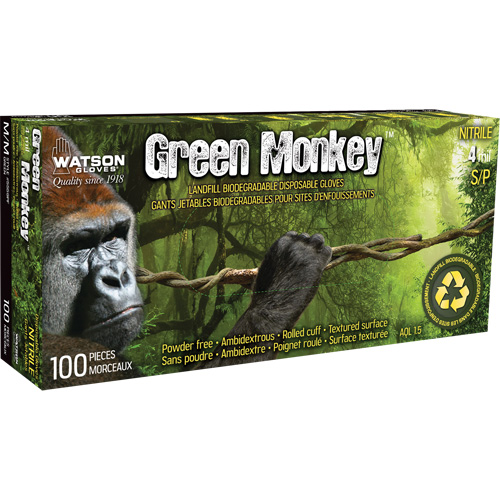 5559PF Green Monkey Gloves, Small, Nitrile, 4-mil, Powder-Free, Green Auto Electric Service Ltd.