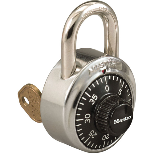 Combination Padlock, Black/Silver, Stainless Steel, 1-7/8" Width Auto Electric Service Ltd.
