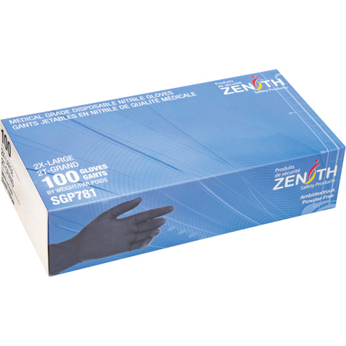 Puncture-Resistant Medical-Grade Disposable Gloves, 2X-Large, Nitrile, 5-mil, Powder-Free, Black, Class 2 Auto Electric Service Ltd.