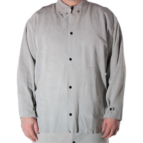 Veste de soudage en cuir de vache refendu, Cuir, Petit, Gris Auto Electric Service Ltd.
