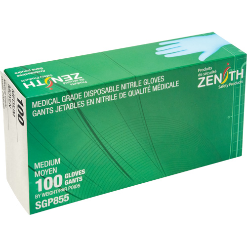 Puncture-Resistant Medical-Grade Disposable Gloves, Medium, Nitrile, 3.5-mil, Powder-Free, Blue, Class 2 Auto Electric Service Ltd.