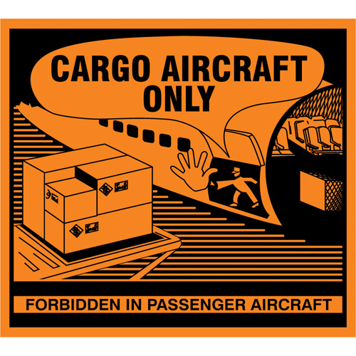 &eacute;tiquettes de manutention Cargo Aircraft Only, 4-3/4" lo x 4-1/4" la, Orange Auto Electric Service Ltd.