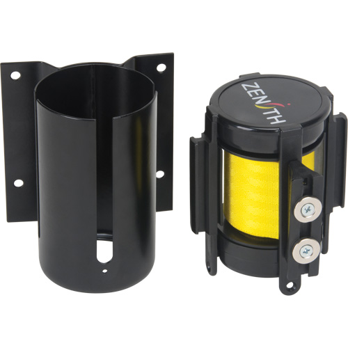 Barri&egrave;re &agrave; fixation murale avec ruban magn&eacute;tique, Acier, Fixation par vis, 7', Ruban Jaune Auto Electric Service Ltd.