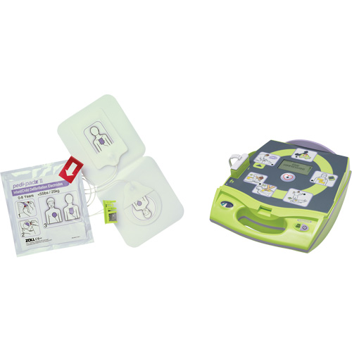 D&eacute;fibrillateur enti&egrave;rement automatis&eacute; AED Plus en anglais avec &eacute;lectrodes Pedi-Padz II suppl&eacute;mentaires, Automatique, Anglais, Classe 4 Auto Electric Service Ltd.