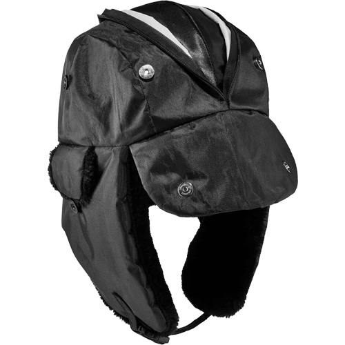 N-Ferno&reg; Zippered Trapper Hat, Polyurethane/Satin Lining, Medium/Small, Black Auto Electric Service Ltd.